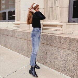 Abercrombie & Fitch Curve Love Ankle Straight Ultra High Rise Jeans 26/2 xlong